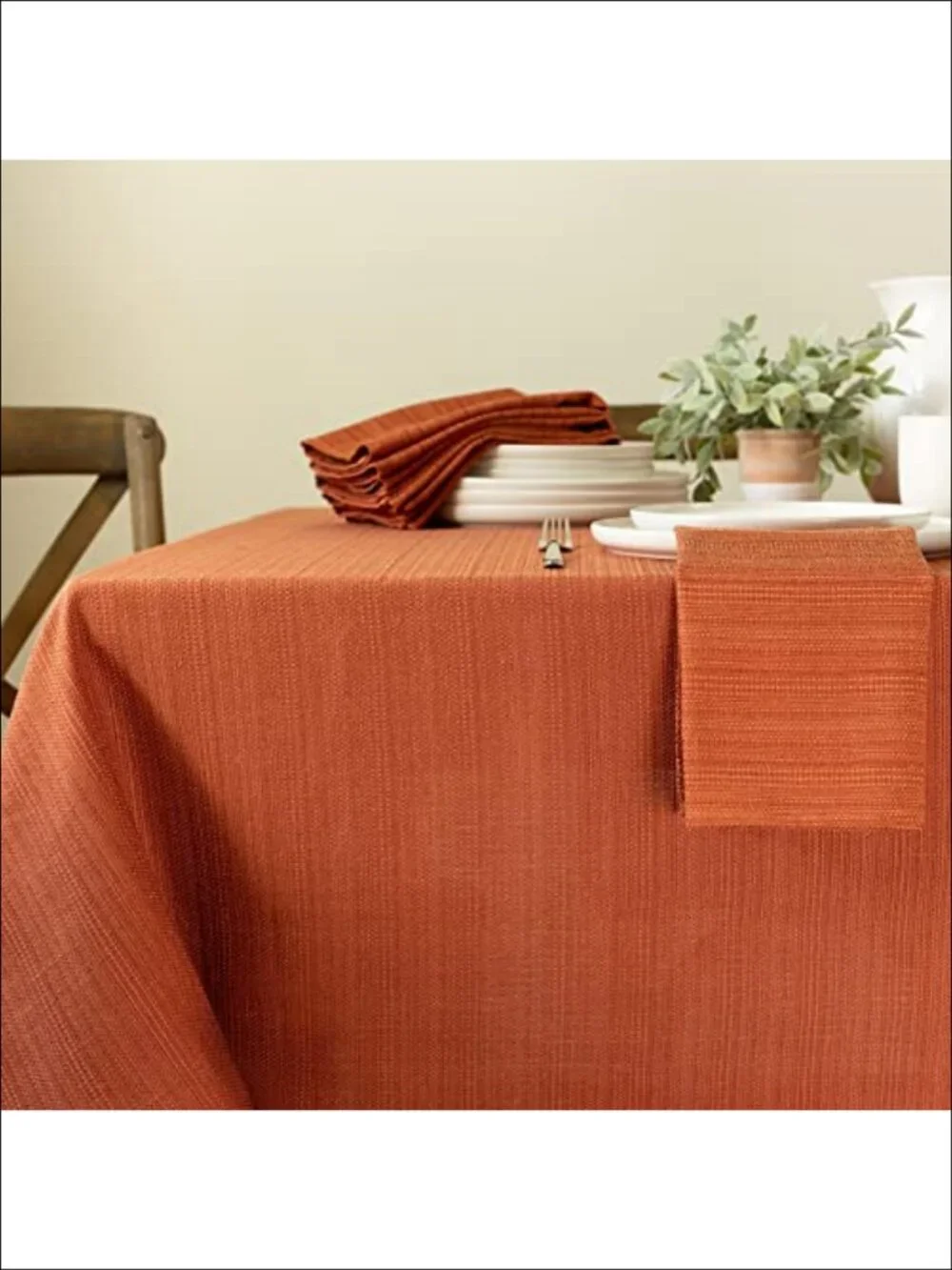 Benson Mills Cameron Damask Tablecloth 60x84 Rectangular Dining